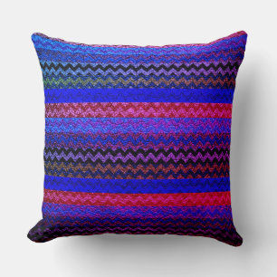 Coussin Couleur Chevron Stripes cuir look #53