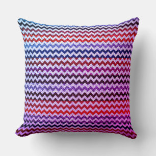 Coussin Couleur Chevron Stripes cuir look #57