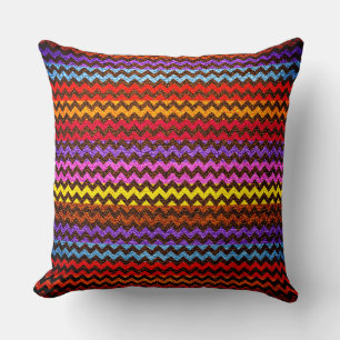 Coussin Couleur Chevron Stripes en cuir look #55
