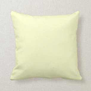 Coussin couleur crème uni ivoire blanc clair jaune
