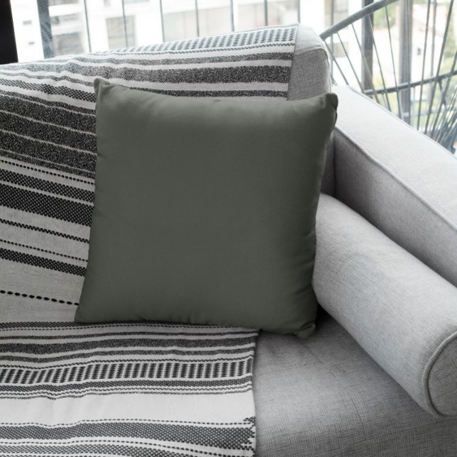 Coussin Couleur de tendance - gris de forêt foncée (Créateur téléchargé)