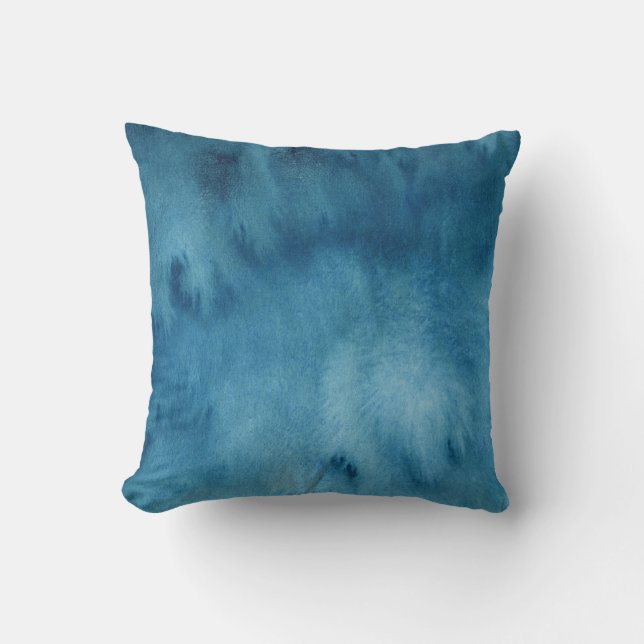 Coussin Couleur d'eau Abstraite turquoise  (Recto)