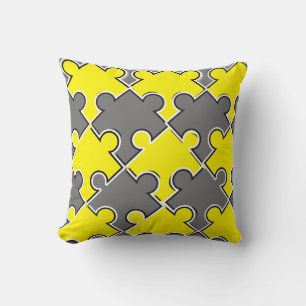Coussin Couleur des pièces de puzzle de l'année 2021 illum