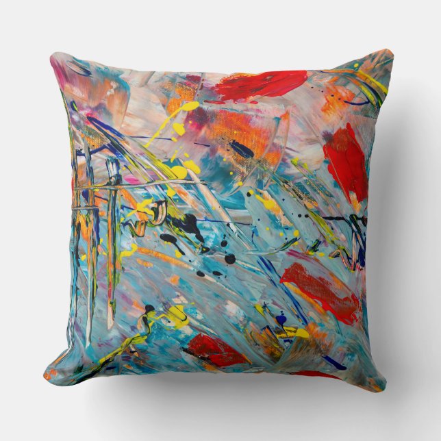 Coussin couleur eau simple (Recto)