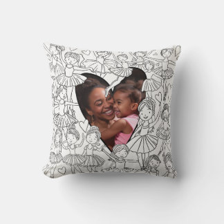 Coussin Couleur en Ballerina Cushion avec photo