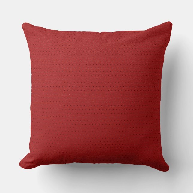 Coussin Couleur en cuir rouge foncé Faux (Recto)
