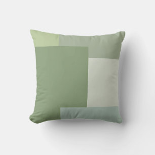 Coussin Couleur géométrique minimaliste Sage vert Tons