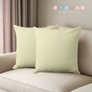 Coussin Couleur jaune pâle et souple du beurre pastel