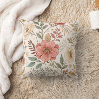 Coussin Couleur Pastel Motif Fleur