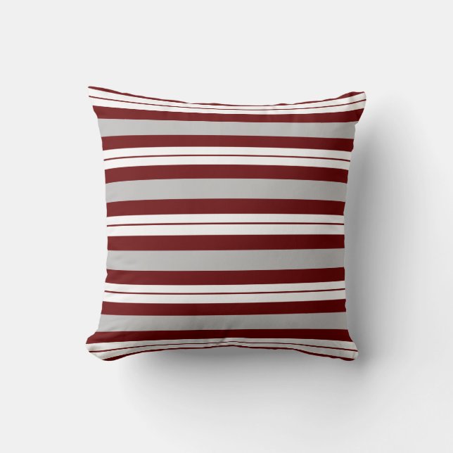Coussin Couleur personnalisable d'arrière - plan - rayures (Recto)