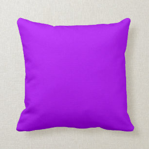 Coussin Couleur pourpre au néon fuchsia pourpre lumineuse