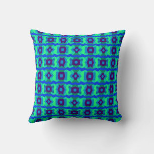 Coussin Couleur psychédélique bloc Patchwork rose violet b