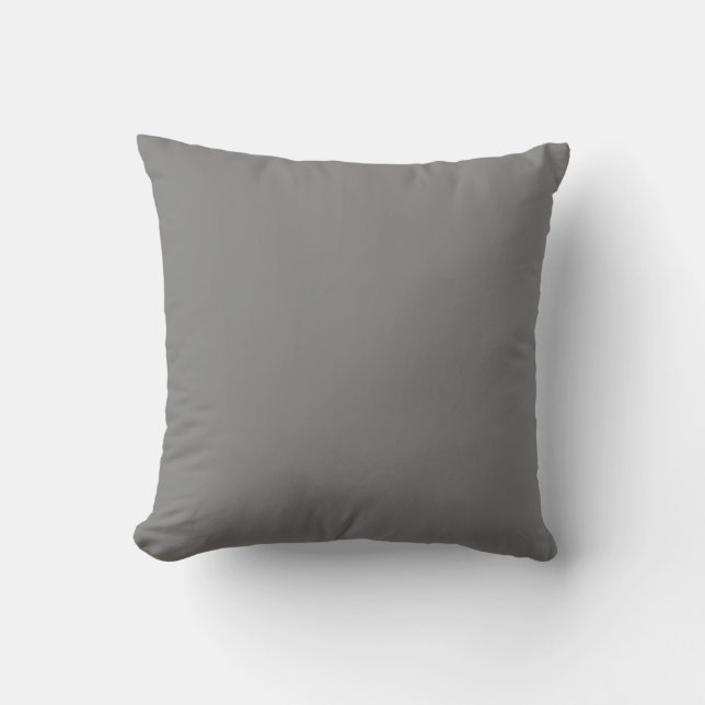 Coussin Couleur Pure Grey 808080 - Option pour ajouter un  (Recto)
