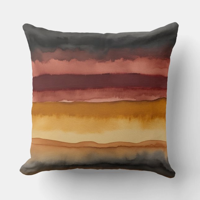 Coussin couleur rouge et jaune du charbon de bois (Recto)