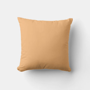 Coussin Couleur solide Apricot Lumineuse