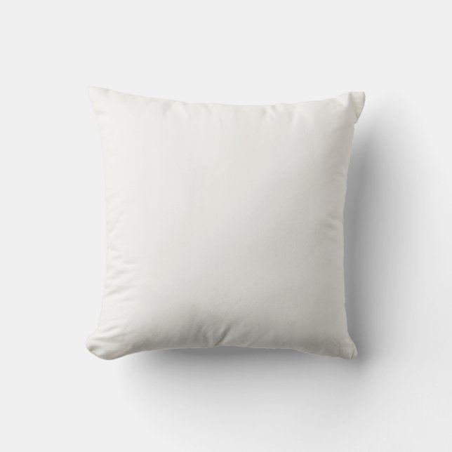 Coussin Couleur solide blanche et crémeuse avec vert (Recto)