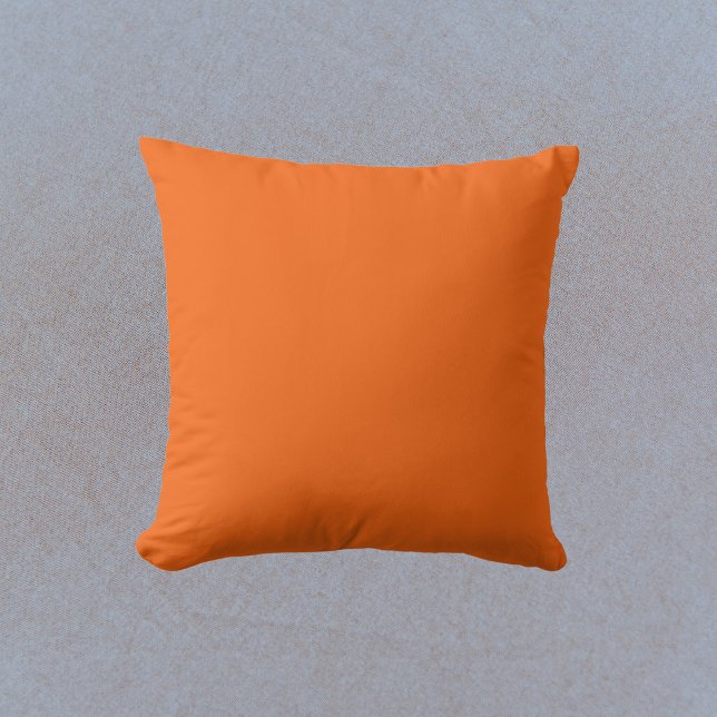 Coussin Couleur solide de tigre orange (Créateur téléchargé)