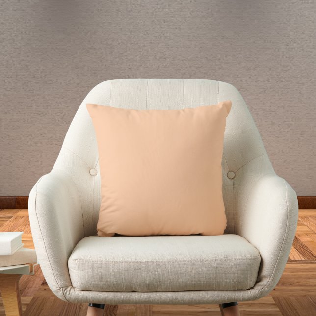 Coussin Couleur solide profonde Peach (Créateur téléchargé)