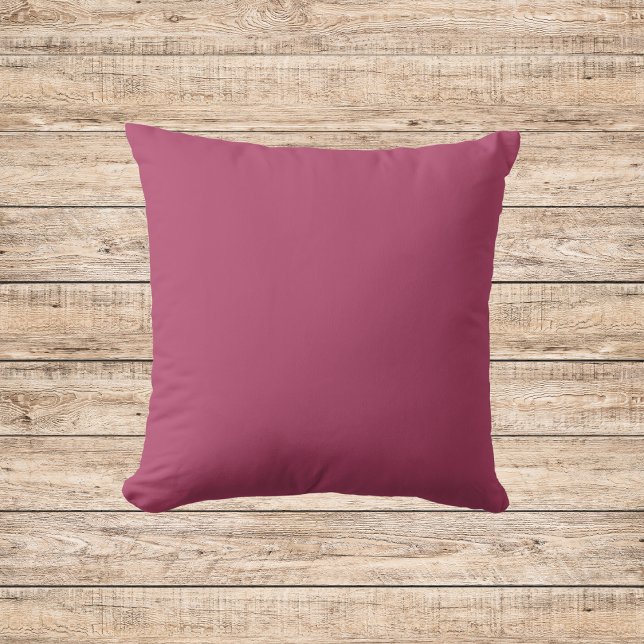 Coussin Couleur solide Rose framboise (Créateur téléchargé)