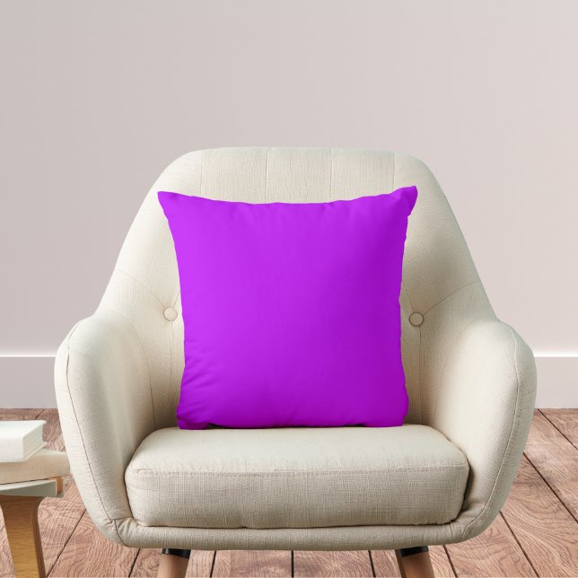 Coussin Couleur solide violet électrique (Créateur téléchargé)