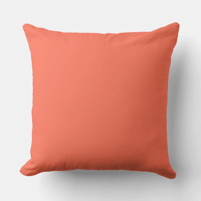 Coussin Couleur Uni: Corail (Recto)