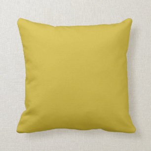 Coussin Couleur uni jaune brut en moutarde 