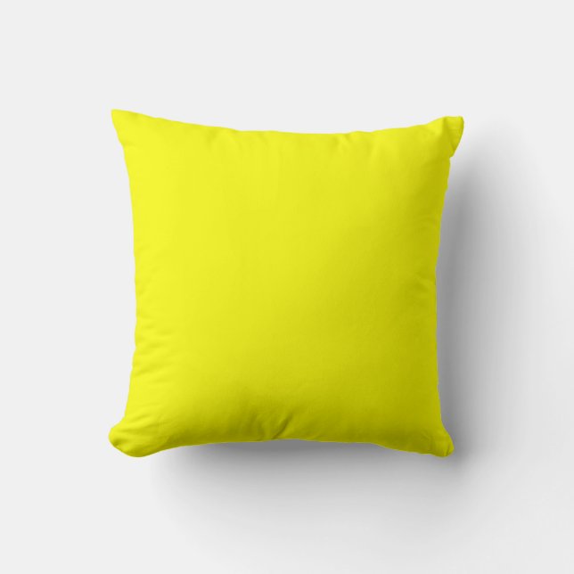 Coussin Couleur uni jaune néon (Recto)
