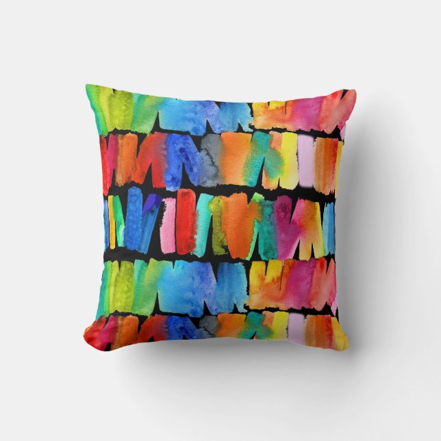 Coussin Couleurs abstraites modernes couleur anti-émeute c (Recto)