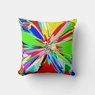 Coussin Couleurs arc-en-ciel dans la conception Abstraite 