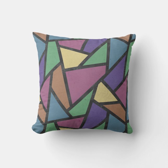 Coussin Couleurs arc-en-ciel en mosaïque motif (Recto)