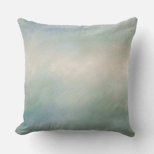 Coussin Couleurs bleu bleu vert beige Océan (Recto)