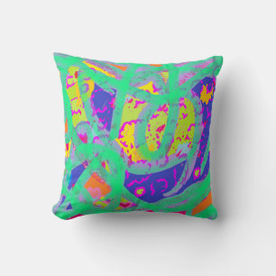 Coussin Couleurs brillantes et pastel délices bleu rose