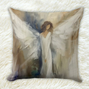 Coussin Couleurs d'ange abstraites neutres pour tous les â