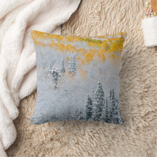 Coussin Couleurs d'automne des trembles Montagnes Rocheu