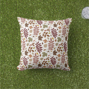 Coussin Couleurs d'automne du Motif rpt Feuille déchiré su