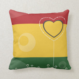 Coussin Couleurs de drapeau de Rasta