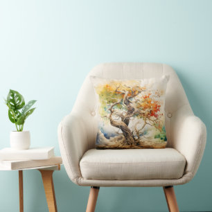 Coussin Couleurs de l'arborescence Abstraite