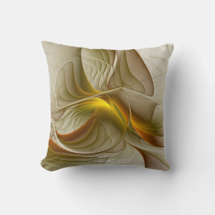 Coussin Couleurs de métaux précieux, art fractal abstrait