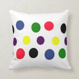 Coussin Couleurs de point de polka d'amusement