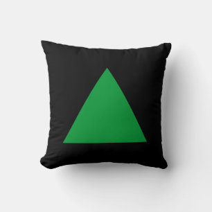 Coussin Couleurs du triangle - Grass vert et noir