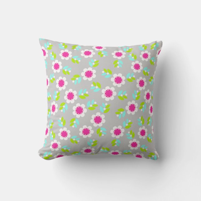 Coussin Couleurs florales de motif au printemps (Recto)