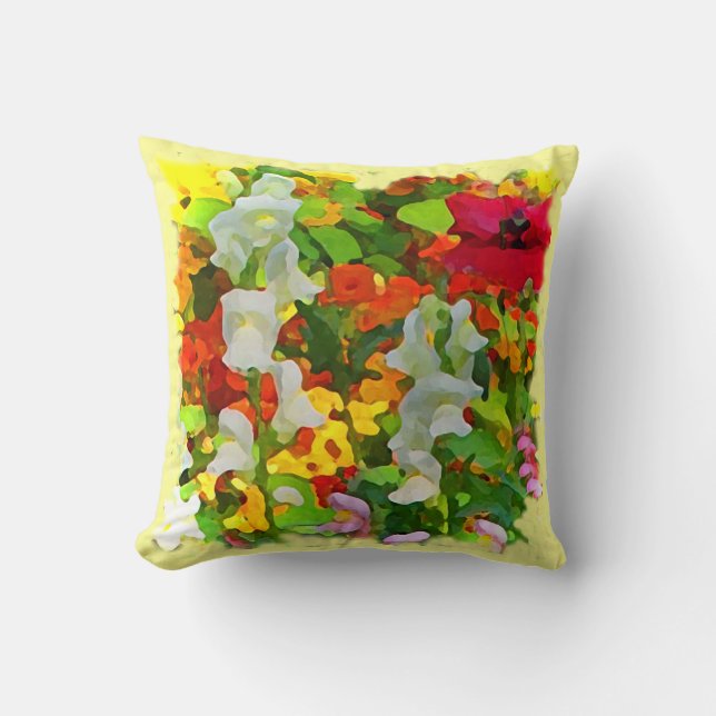 Coussin Couleurs gaies de jardin (Recto)