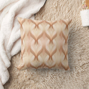 Coussin Couleurs neutres crème beige marron Abstrait Décor