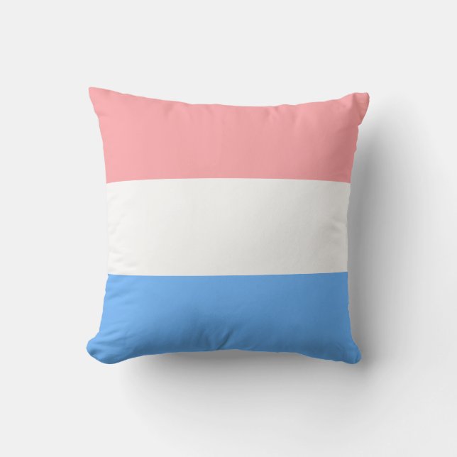 Coussin Couleurs pastel bleu clair rose et blanc Grandes (Recto)
