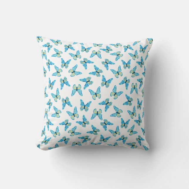 Coussin Couleurs personnalisées Motif papillon (Recto)