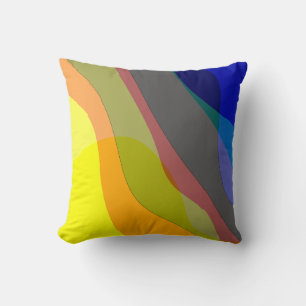 Coussin Couleurs primaires Abstrait 1212i - Bleu Jaune Rou