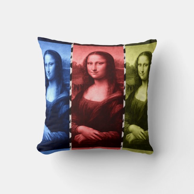 Coussin Couleurs primaires Mona Lisa Poster de animal (Recto)