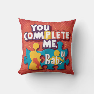 Coussin Couleurs primaires Puzzle : Maman & Bébé 'Vous Me