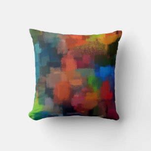 Coussin Couleurs rétro Peinture d'art Abstraite 15