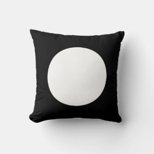 Coussin Couleurs rondes - blanc et noir